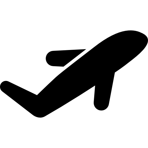 Airplane filled silhouette